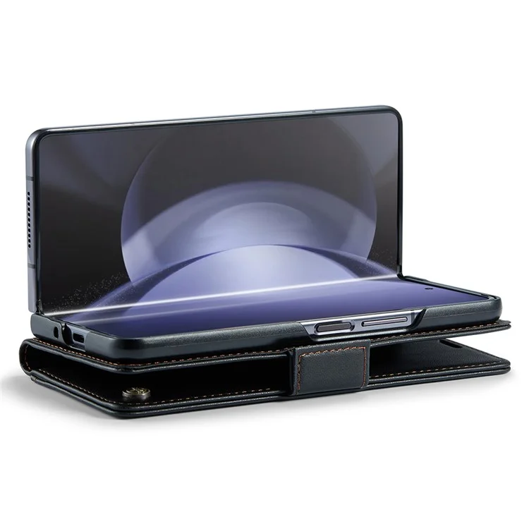 CASEME 023 Série Pour Étui Samsung Galaxy Z Fold6 5G RFID Blocage Portefeuille Support Housse De Téléphone - Noir