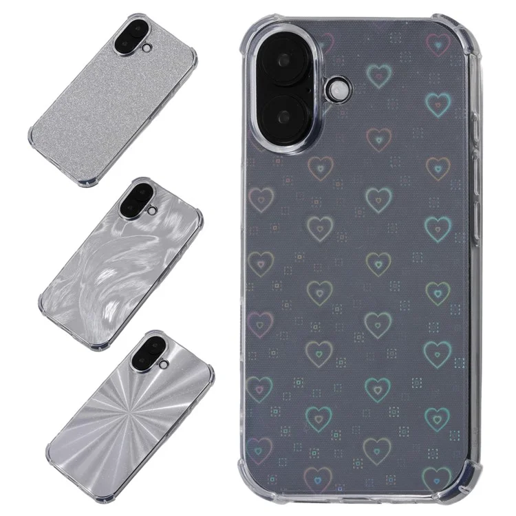 Für iPhone 16 Case TPU Stoßabsorbierende Handyhülle mit 4 Kartenfächern