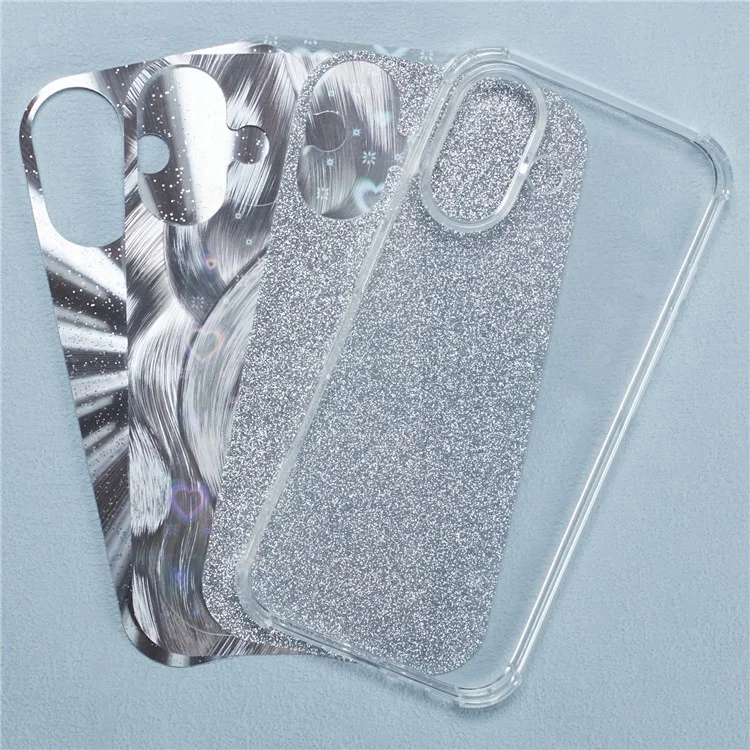Für iPhone 16 Case TPU Stoßabsorbierende Handyhülle mit 4 Kartenfächern