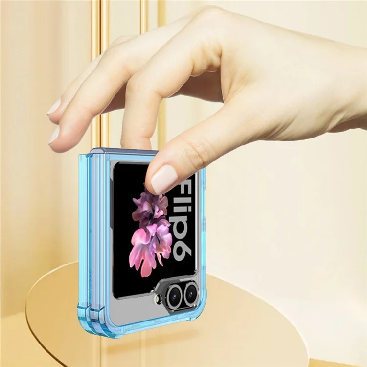 GKK per Samsung Galaxy Z Flip6 5G Airbag Cushion Phone Cases TPU+PC Folding Phone Cover - Trasparente