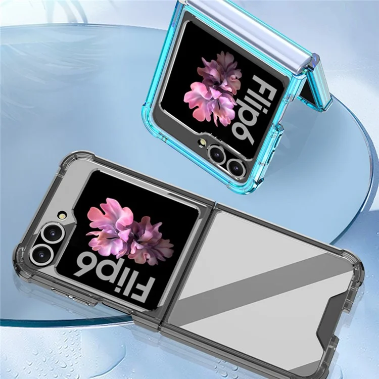 GKK per Samsung Galaxy Z Flip6 5G Airbag Cushion Phone Cases TPU+PC Folding Phone Cover - Trasparente