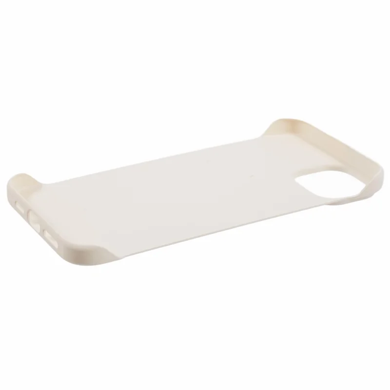 Para iPhone 15 Frameless Case Minimalist Hard PC Phone Cover Skin-Touch - Branco