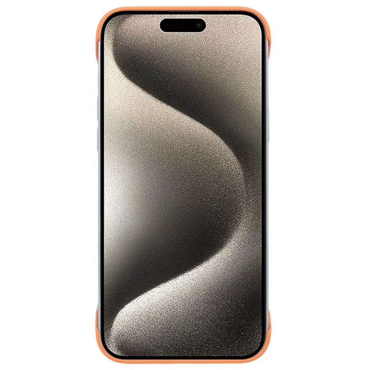 Für iPhone 15 Case Skin-Touch Hard PC Handyhülle Schlank Randlos - Orange
