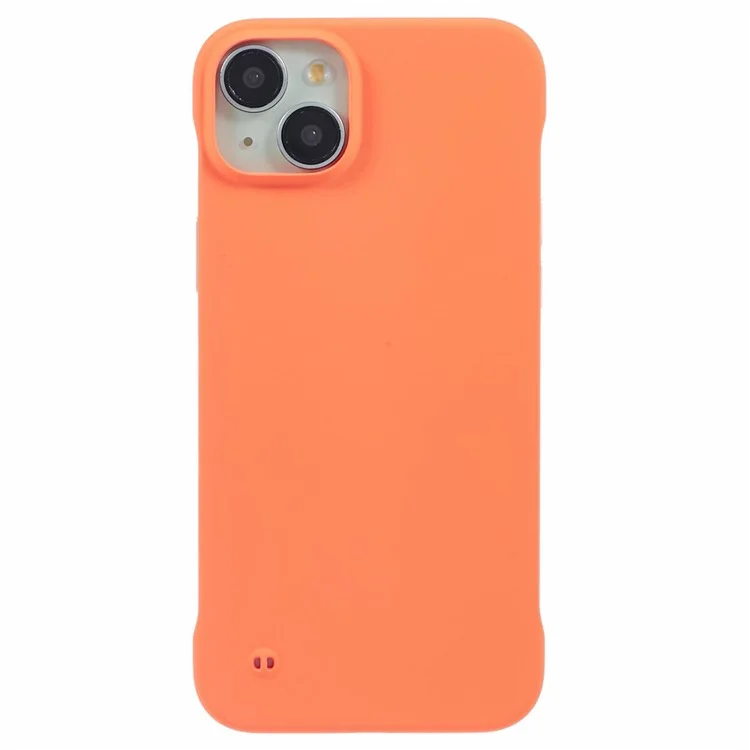 Für iPhone 15 Case Skin-Touch Hard PC Handyhülle Schlank Randlos - Orange