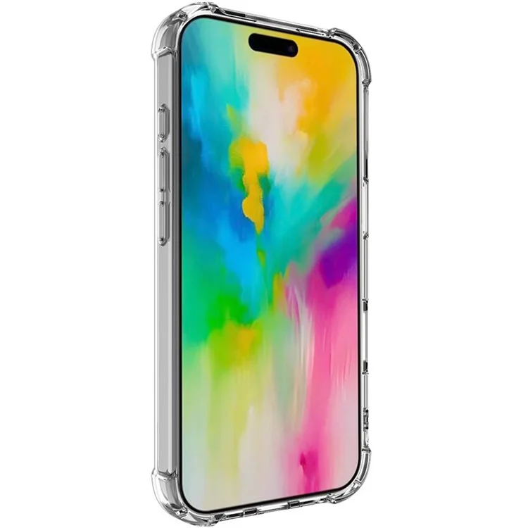 IMAK Pour iPhone 16 Pro Max Étui Airbag Coins PC+TPU Étui de Téléphone Transparent