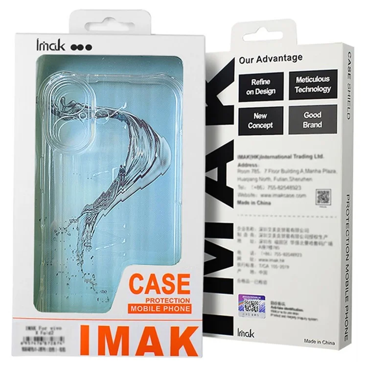 IMAK Pour iPhone 16 Pro Max Étui Airbag Coins PC+TPU Étui de Téléphone Transparent