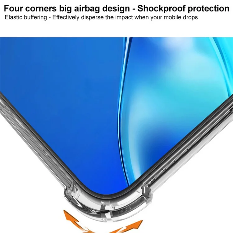 IMAK Für iPhone 16 Klares Gehäuse Airbag-Ecken TPU-Rahmen PC-Rückseite