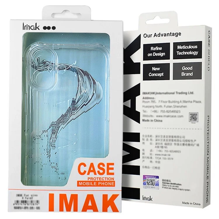 IMAK Für iPhone 16 Klares Gehäuse Airbag-Ecken TPU-Rahmen PC-Rückseite