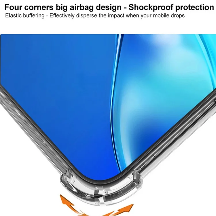 IMAK For Motorola Edge 50 Pro 5G Clear Case Shockproof Corners PC+TPU Phone Cover