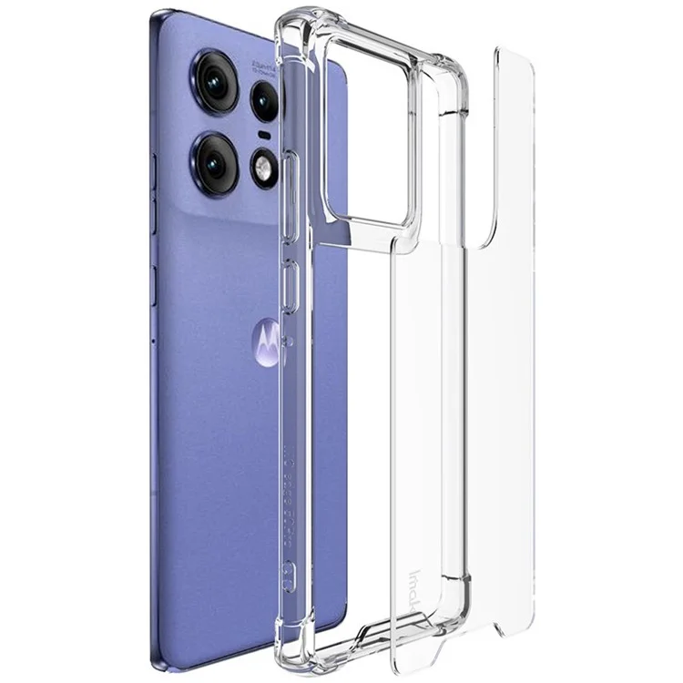 IMAK For Motorola Edge 50 Pro 5G Clear Case Shockproof Corners PC+TPU Phone Cover