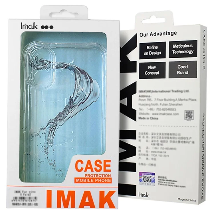 IMAK For Motorola Edge 50 Pro 5G Clear Case Shockproof Corners PC+TPU Phone Cover