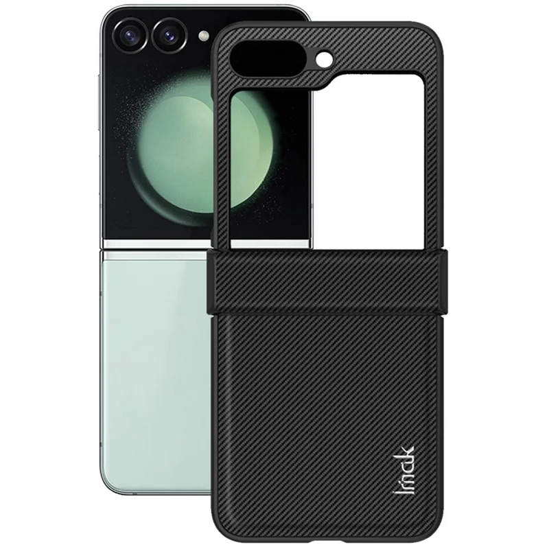 IMAK Ruiyi Series for Samsung Galaxy Z Flip7 FE 5G / Z Flip6 5G Case Leather+PC Phone Cover Carbon Fiber Texture