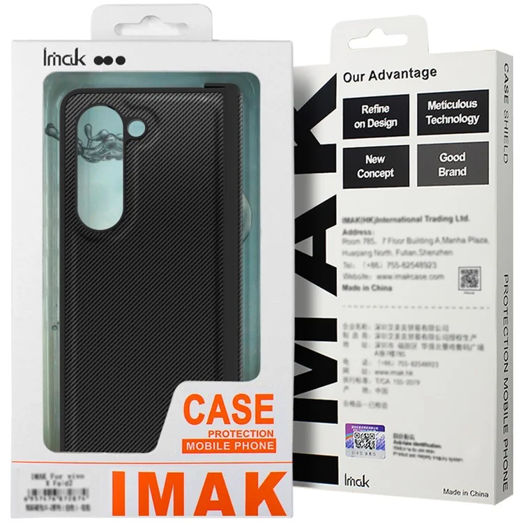 IMAK Ruiyi-Serie für Samsung Galaxy Z Fold6 5G Hülle Carbon Fiber Leather+PC Cover