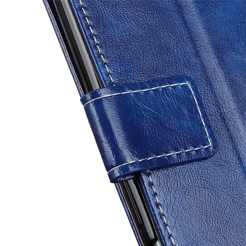 Für Samsung Galaxy S24 FE Case Wallet Ledertelefonhülle Crazy Horse Textur - Blau