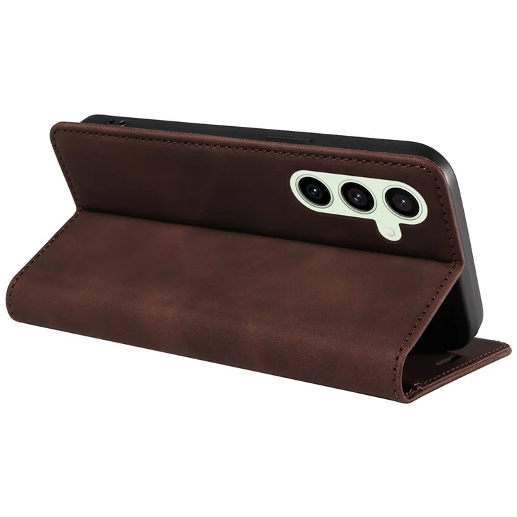 BETOPNICE 003 For Samsung Galaxy S24 FE Case RFID Blocking Wallet Leather Cover - Braun