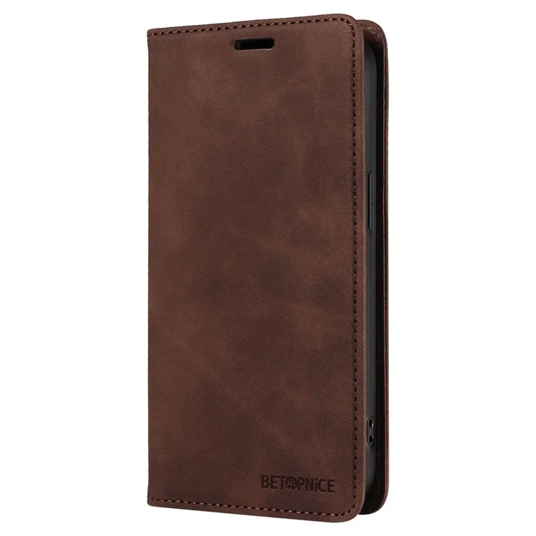 BETOPNICE 003 For Samsung Galaxy S24 FE Case RFID Blocking Wallet Leather Cover - Braun