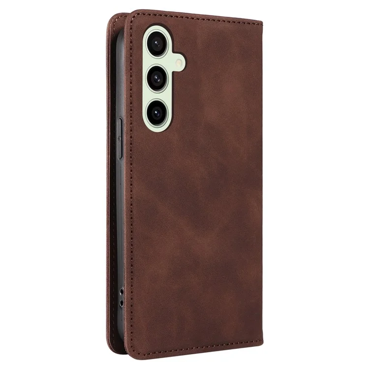BETOPNICE 003 For Samsung Galaxy S24 FE Case RFID Blocking Wallet Leather Cover - Braun