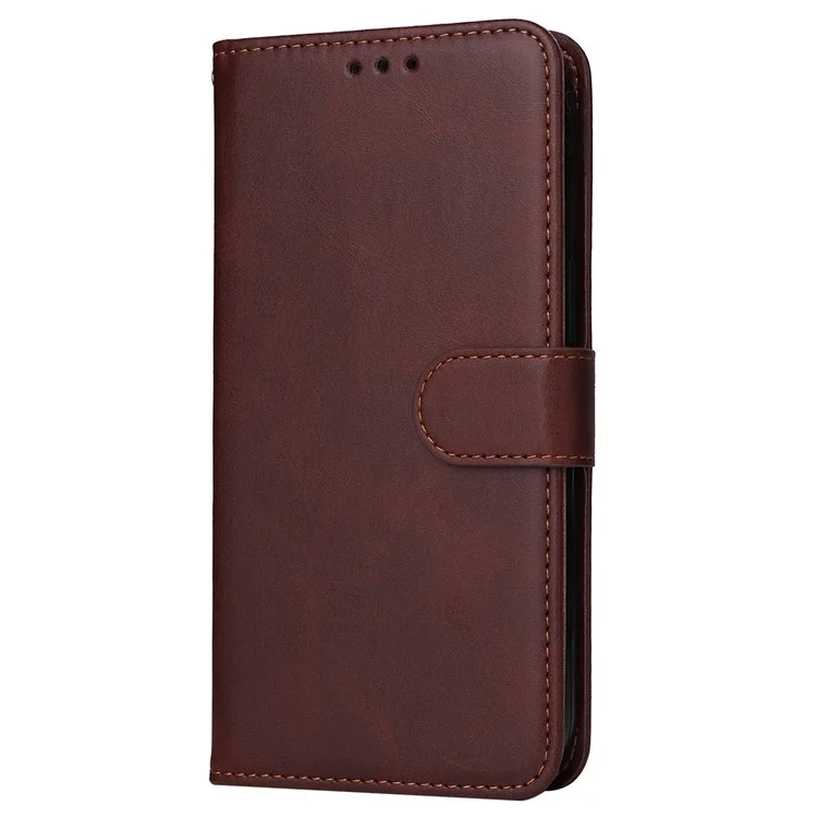Чехол-книжка для Samsung Galaxy S24 FE, из искусственной кожи, с подставкой, для телефона - коричневый