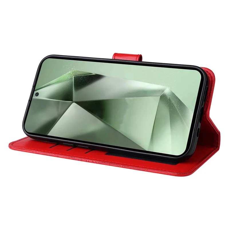 Für Samsung Galaxy S24 FE Wallet Case Sonnenblume PU Leder Handyhülle - Rot