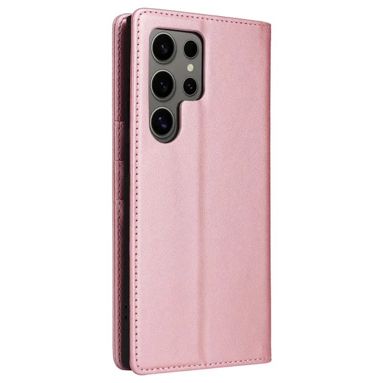 For Samsung Galaxy S24 Ultra Case RFID Blocking Wallet Leather Phone Cover - Pink