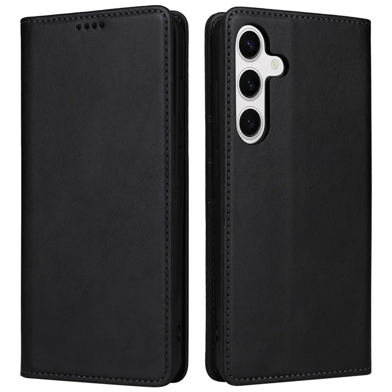 Coque pour Samsung Galaxy S24+ RFID Blocking PU Leather Flip Phone Cover - Noir