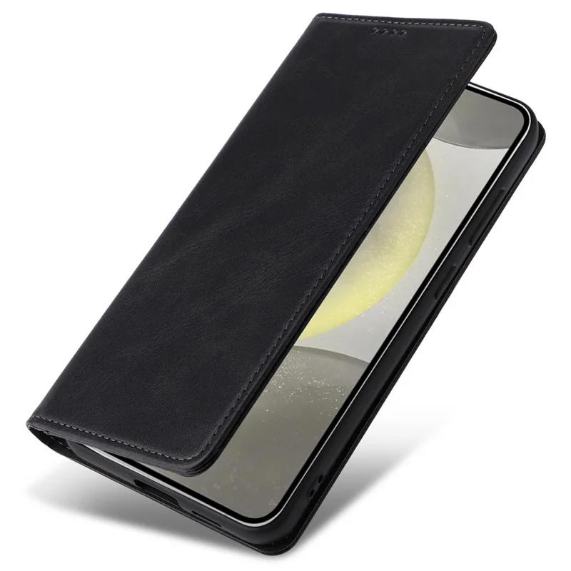 Coque pour Samsung Galaxy S24+ RFID Blocking PU Leather Flip Phone Cover - Noir