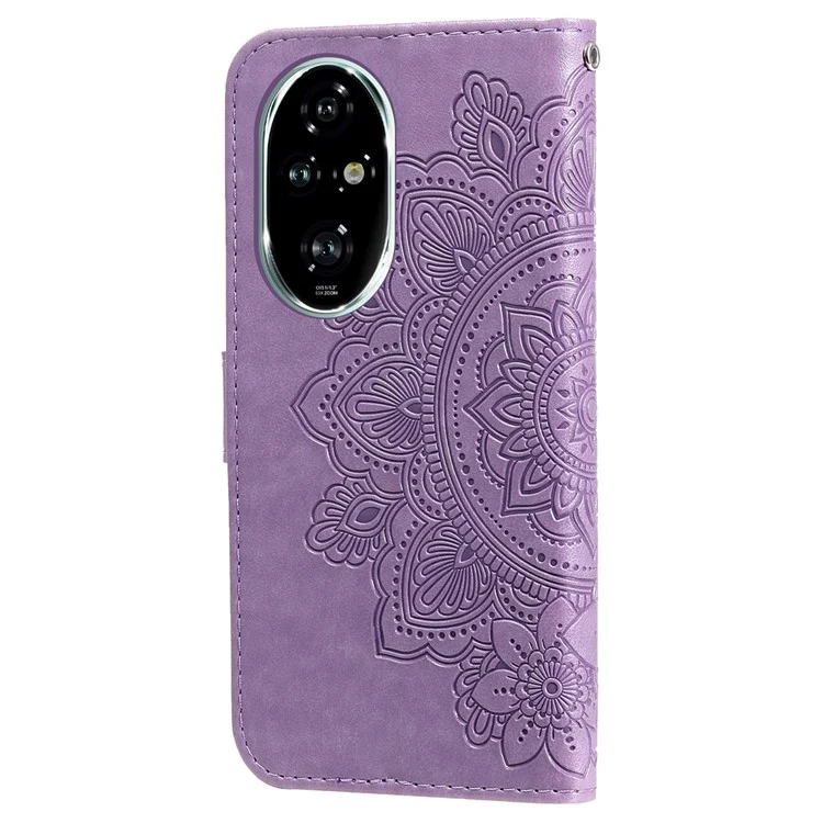 For Honor 200 Pro 5G Case Wallet Card Slots Leather Flip Phone Cover - Roxo