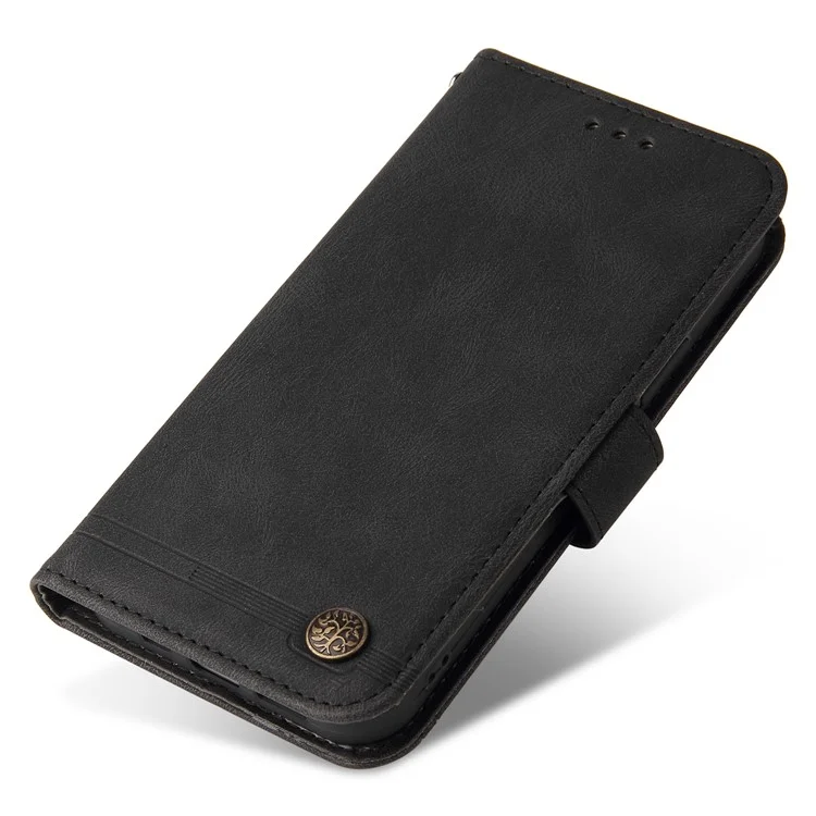 For Honor 200 5G Case Skin-Touch PU Leather Phone Cover Tree Pattern Hardware - Negro