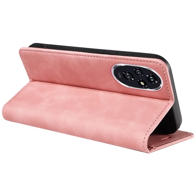 BETOPNICE 003 For Honor 200 5G Case PU Leather Folio Flip Wallet Phone Cover - Rose