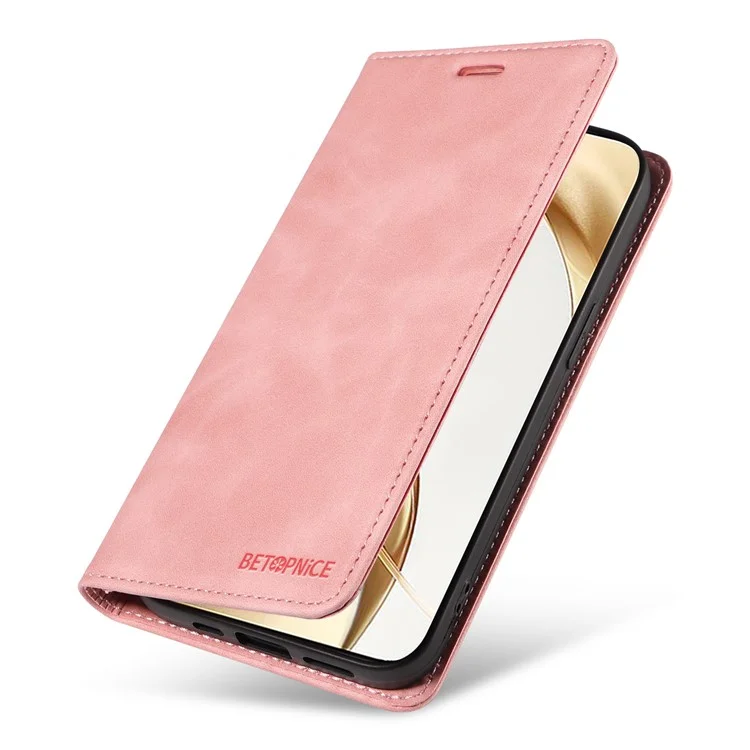 BETOPNICE 003 For Honor 200 5G Case PU Leather Folio Flip Wallet Phone Cover - Rose
