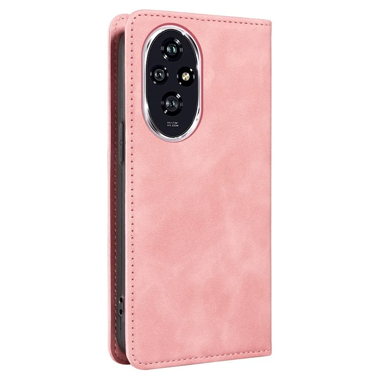 BETOPNICE 003 For Honor 200 5G Case PU Leather Folio Flip Wallet Phone Cover - Rose