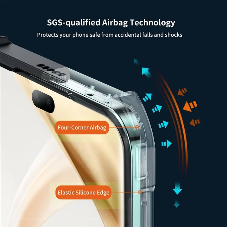 Bulk Purchasing XUNDD For Honor 200 Pro 5G Case Shockproof TPU+Acrylic Magnetic Back Cover - Laser Texture