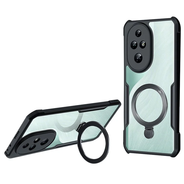 Bulk Purchasing XUNDD For Honor 200 Pro 5G Magnetic Case with Ring Kicktand TPU+Acrylic Aribags Shockproof Shell