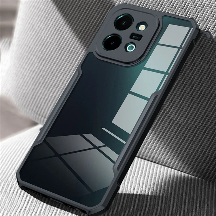 XUNDD Para el caso de vivo Y28 4G Transparente Acrílico + Marco TPU Cubierta de teléfono Airbags Protección