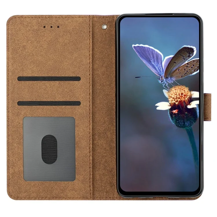 Funda para iPhone 16, con estampado de mariposas, de piel sintética PU con tapa protectora - Marrón