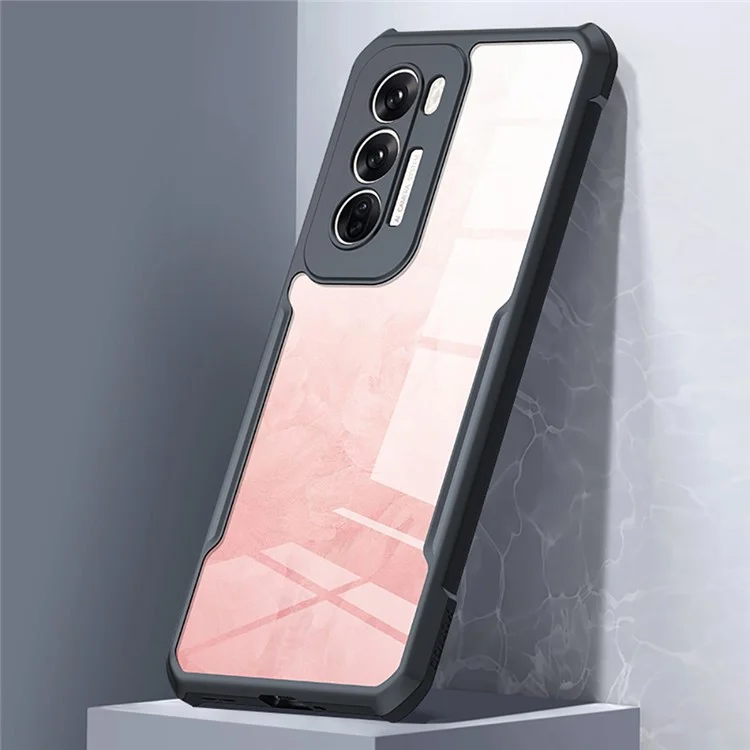 XUNDD For Oppo Reno12 5G (Global) Case Black Border TPU+Acrylic Hybrid Phone Cover