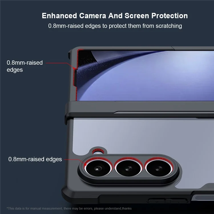Bulk Purchasing XUNDD For Samsung Galaxy Z Fold6 5G Case Dropproof TPU+Acrylic Phone Cover with Screen Film / Protective Bar