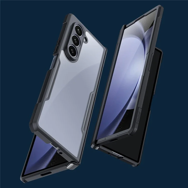 Bulk Purchasing XUNDD For Samsung Galaxy Z Fold6 5G Case Dropproof TPU+Acrylic Phone Cover with Screen Film / Protective Bar