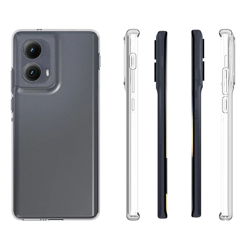 10Pcs / Pack For Motorola Edge (2024) 5G Case TPU Transparent Cover Watermark-Free