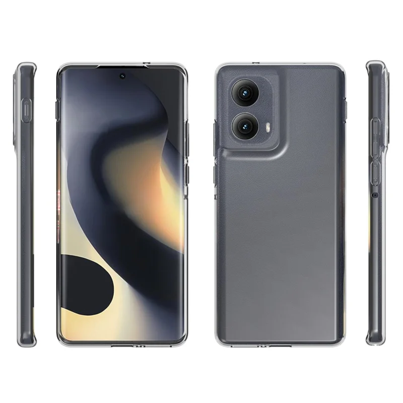 10Pcs / Pack For Motorola Edge (2024) 5G Case TPU Transparent Cover Watermark-Free