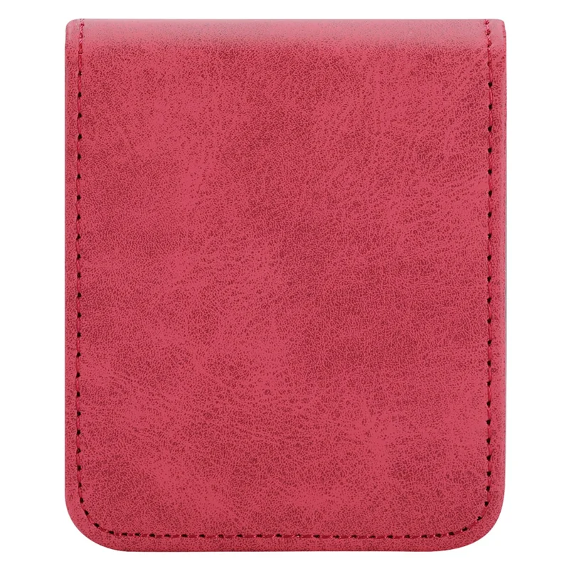 DF-05 For Samsung Galaxy Z Flip7 FE 5G / Z Flip6 5G Case PU Leather Magnetic Closure Phone Cover - Red