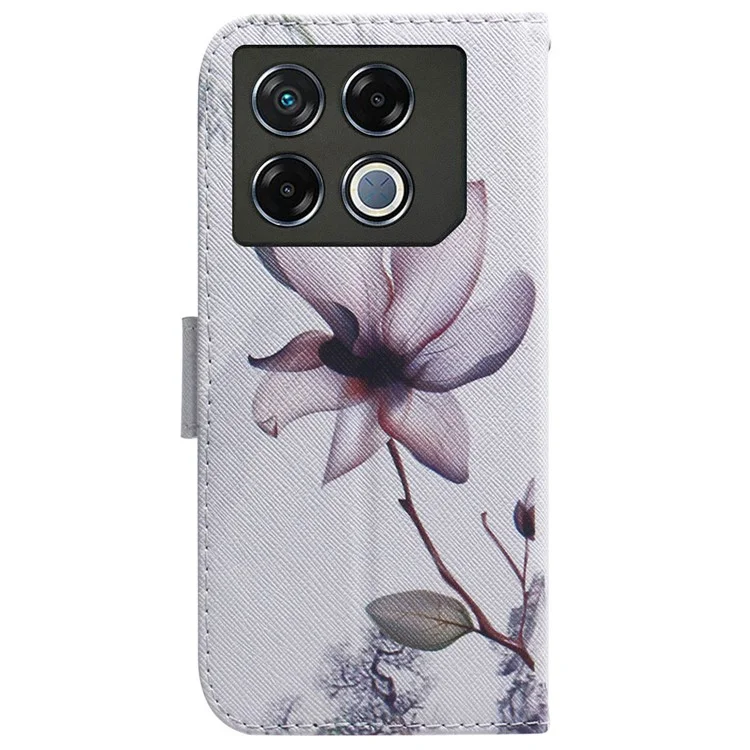 Pour Infinix GT 20 Pro 5G Étui Impression de Motifs Housse en Cuir Porte-Cartes Support - Fleurs Roses