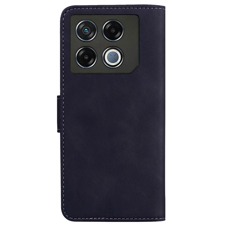 Pour Infinix GT 20 Pro 5G Étui Folio en Cuir PU Couleur Unie Housse de Téléphone - Noir