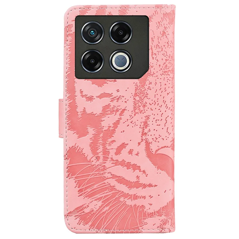 For Infinix GT 20 Pro 5G Case Tiger Pattern Leather Phone Cover Dual-side Magnetic Clasp - Pink