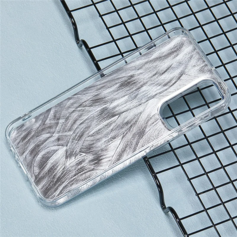 YX Series For Samsung Galaxy A14 4G / 5G Case TPU Electroplating IMD Anti-Scratch Phone Cover - Feather
