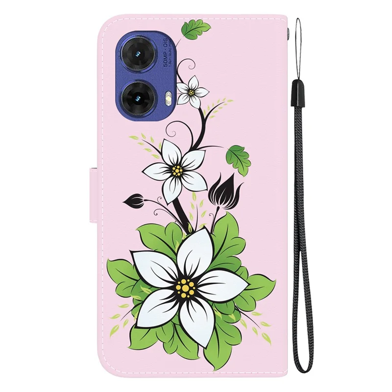 For Motorola Moto G85 5G / S50 Neo 5G Case Pattern Print Leather Phone Cover with Card Holder - Lily