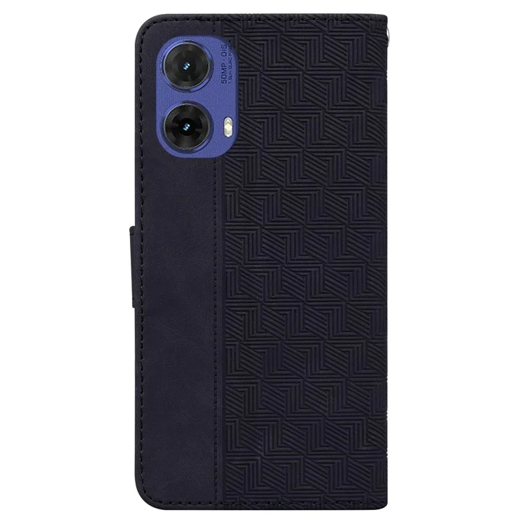 Per Motorola Moto G85 5G / S50 Neo 5G Custodia in Pelle PU Geometrica Wallet Phone Cover - Nero