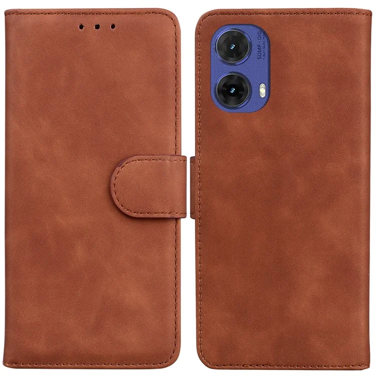 Para Motorola Moto G85 5G / S50 Neo 5G Capa de Telefone Celular Caso TPU + Capa de Telefone de Couro PU - Marrom