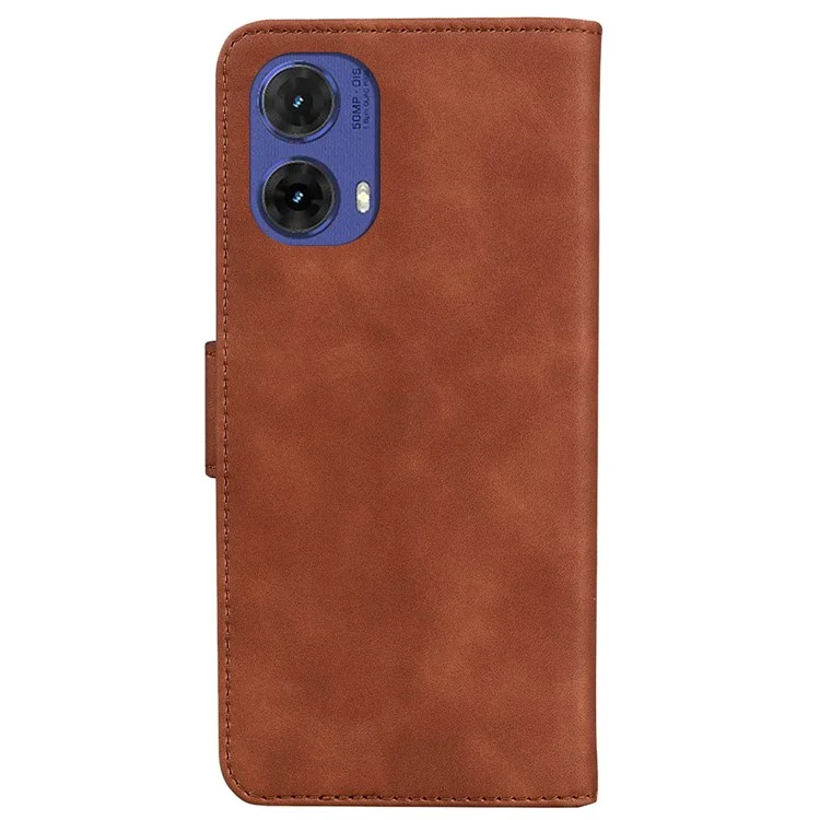 Para Motorola Moto G85 5G / S50 Neo 5G Capa de Telefone Celular Caso TPU + Capa de Telefone de Couro PU - Marrom
