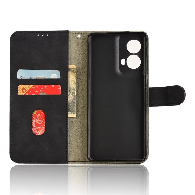 Чехол-кошелек с кожаной отделкой для Motorola Moto G85 5G / S50 Neo 5G - Черный